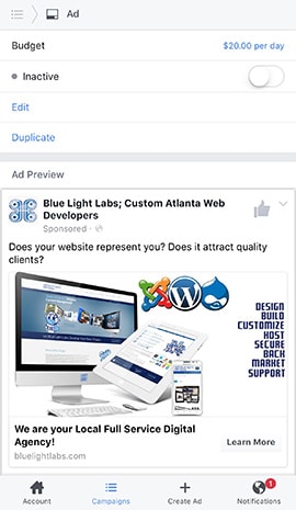 Facebook Ad Sample