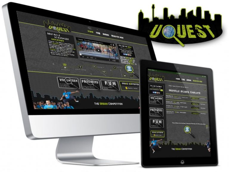 Uquest Urban Adventure Race Web Design